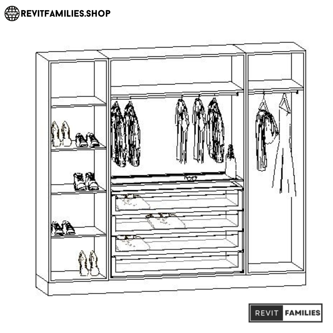 Wardrobe Keaton - Revit Families